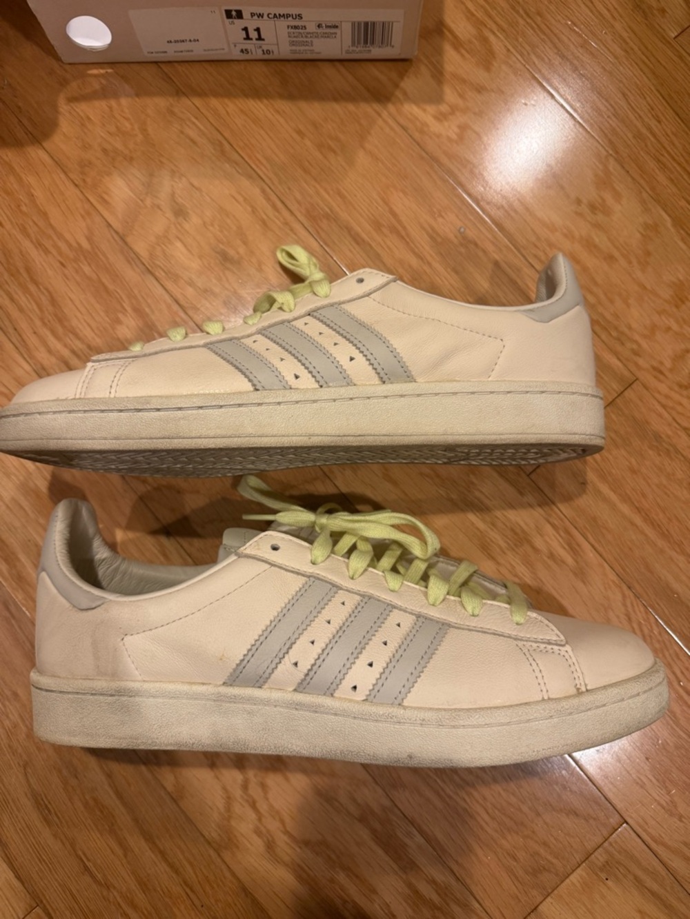 Adidas Campus cream trainers